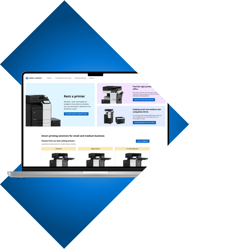 Konica Minolta: znamenitý relaunch e-shopu